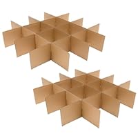 VQBKHO Zwei komplette Kartontrennwände (insgesamt 12 PCS),Stabile Kartontrennwände, geeignet für Umzugskartons, Gläser, Glasboxen, Geschirr und Vitrinen. Ideales Verpackungsmaterial.