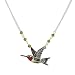 Cloisonne Ruby Throat Hummingbird Necklace