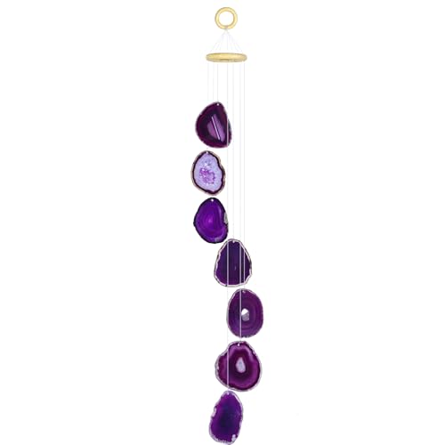 mookaitedecor Achat Windspiel Mobile, Kristall Stein Wind Chimes für Haus Garten Terrasse Indoor Outdoor Dekor