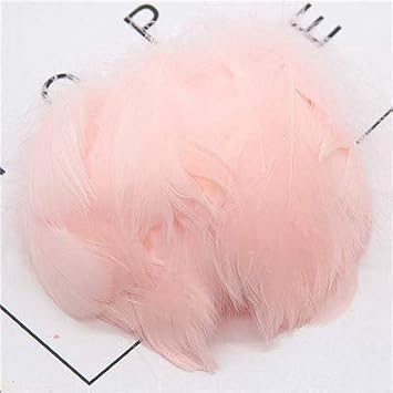 Worldoor Natural Swan Feathers 4-7cm 1-2 Inch Small Floating Plumes Goose Feather Colourful Plume for Decoration Craft 100Pcs Blush Pink