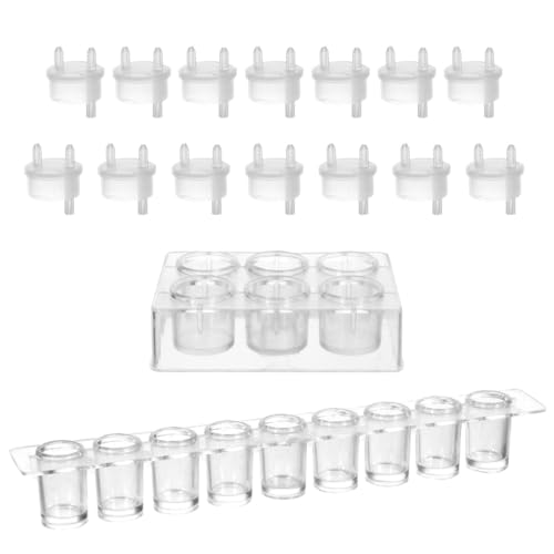 SHINEOFI Placa de Reacción Química de Plástico Duradera con Pocillos y Tapa Transparente y Porosa para Pruebas y Cultivo Celular Laboratorio