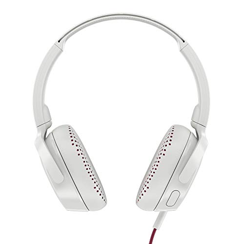 Skullcandy Riff Wired On-Ear Headphones - White/Crimson #TOP1