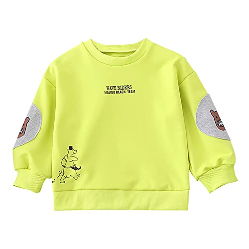 Image of Hopscotch Boys Animal Print Full-Sleeve Sweatshirt in Yellow Color