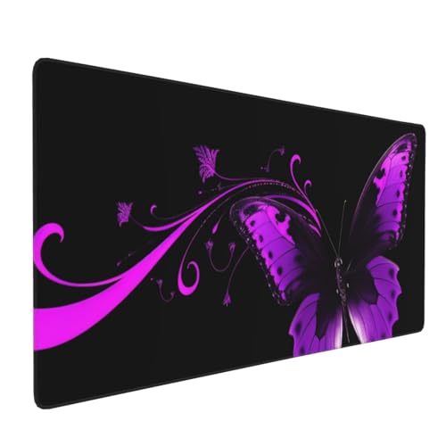 Tapis de souris XXL papillon | Grand format 90x40 cm étendu et antidérapant