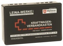Leina Werke Botiquín de primeros auxilios para coche, negro, DIN 13164 MHD 01.2027