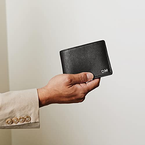 Leatherology Black Onyx Men's Bifold Wallet With Card Flap Id Window - Rfid Available #TOP1