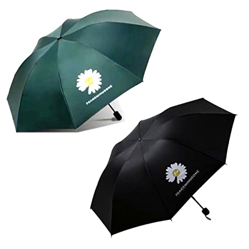 Image of KEKEMI 3 Fold Automatic Sun & Rain Umbrella for Men & Women (Pack of 2)