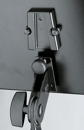 K&M 12140 Universal-Tischstativ Schwarz aus Stahl und Aluminium - mit Dreifuß zusammenlegbar
