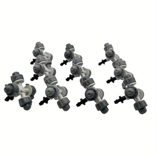 WOVSTNOV 10Pack Atomizing Nozzle Drip Irrigation Sprayer 4/7mm Atomizing Micro Sprinkler Garden Cooling Irrigation Equipment for Lawn Vegetables Greenhouse (WP36-1)