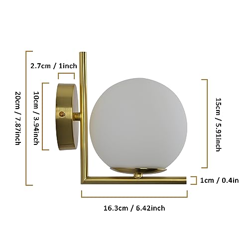 SUNLLOK Modern Reading Gold Wall Light Fixture, Indoor Adjustable Warm White Flexible Wall Sconces - Image 4