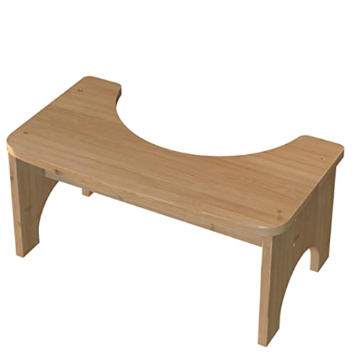 BESTonZON Bathroom Toilet Stool Boys and Girls Practical Footstool Thicken Wooden Step Stool for Bathroom Non-Slip Stable Toilet Chair