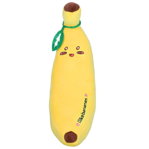 CHICAMPERA 柔らかい羽毛綿素材のバナナぬいぐるみ抱き枕 かわいいクッション ソファやベッド用の居心地良い投げ枕 洗濯可能で長持ちする装飾