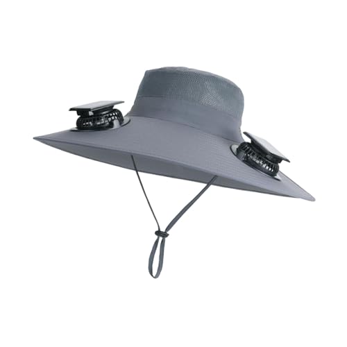 Chapeau ventilateur solaire pour éviter les coups de chaud grâce à la ventilation latérale