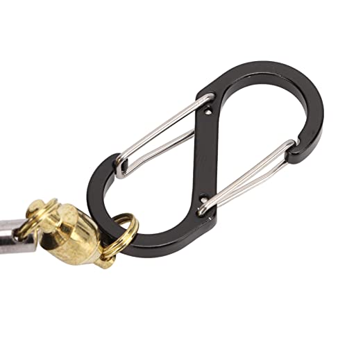 Chaîne de pêche en acier inoxydable portable boucle pression télescopique 293g