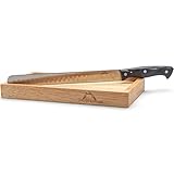 JerkySpot Jerky Cutting Board & 14 inch Slicing Knife - Make Your Own Beef Jerky & Slice Meat Thin Easily