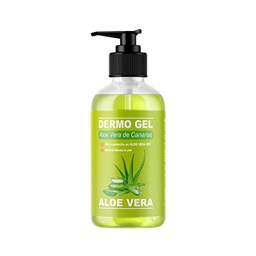 DERMO GEL ALOE VERA DE CANARIAS BIO - Efecto calmante, nutre e hidrata la piel. Hidratación natural cara y cuerpo (250 ml)