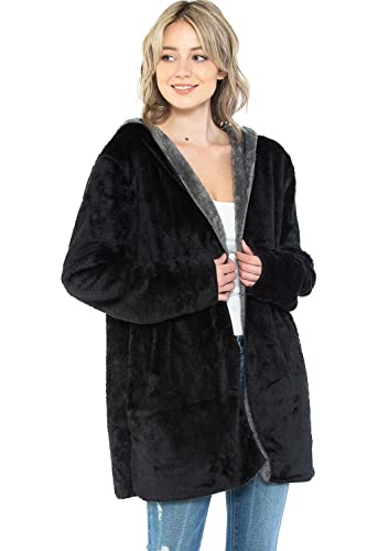 Safus Wearable Blanket Hoodie In Thick Fleece Jacket With Pocket - Black - Small/Medium Size - For Women And Men, Warm And Cozy #TOP4