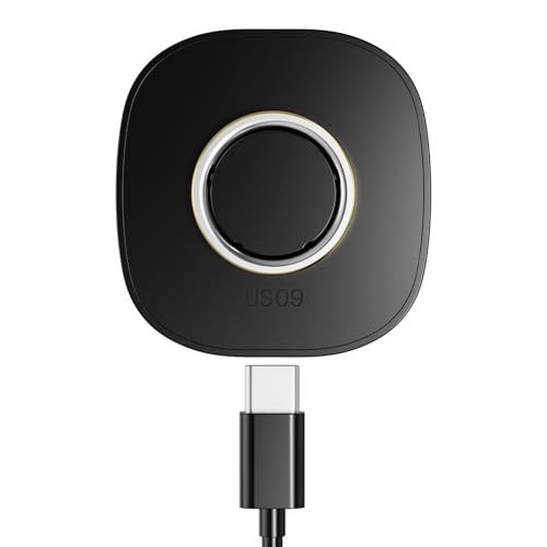 Cargador para Oura Ring Gen4 con cable USB-C base de carga rápida color negro talla 9