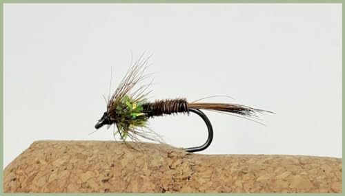12 BARBLESS Crunchers Trout Flies Black & Olive Choice of sizes, excellent nymph pattern (Mixed) - Image 3