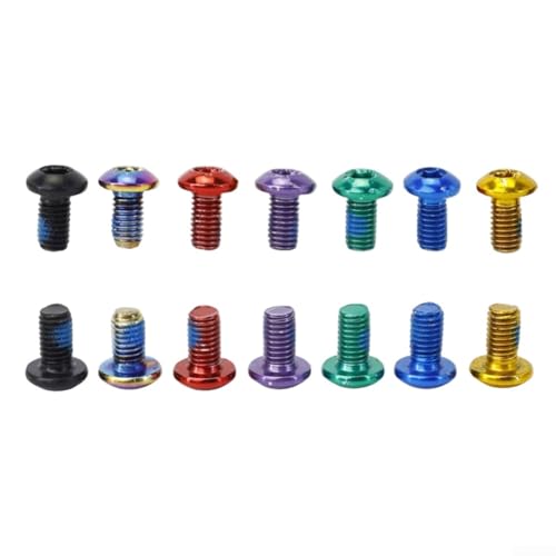 Lot de 12 boulons à disque de frein M5 x 9 mm en alliage d'acier avec têtes Torx T25 conçues pour un ajustement sûr et une durabilité à long terme sur les freins à disque (rouge)