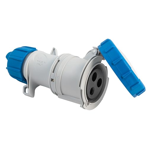 FANTON 71140V Presa CEE IP67, 16A 2P+T, Cablaggio a Vite