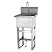 Utility Sink, 21 in. L, Single Foot Pedal