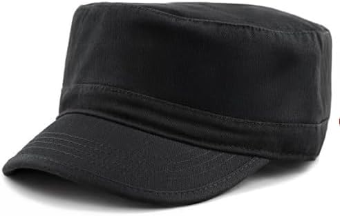 The Hat Depot Washed Cotton Basic & Distressed Cadet Cap Military Army Style Hat