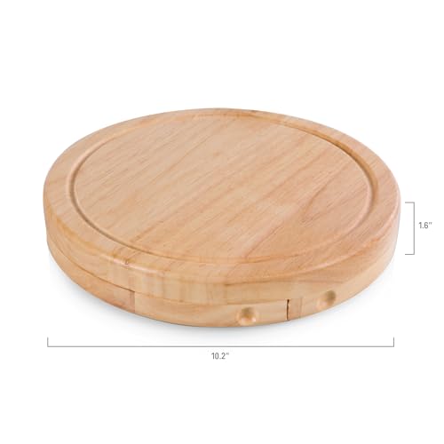 Tabla de cortar redonda Parawood con set de cuchillos miniatura 6