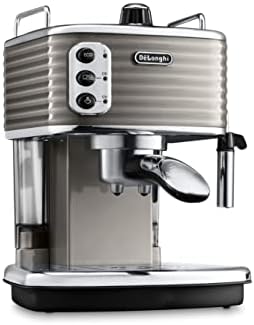 De'Longhi Scultura Traditional Barista Pump Espresso Machine, Coffee and Cappuccino Maker, ECZ351BG, Champagne