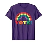 Rainbow Vote Equal Rights Social Justice Liberal Voting T-Shirt