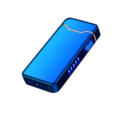 YOZWOO Rechargeable Electric Lighter - USB Arc Lighter with High Power Flame, Windproof for Camping and Home (Blue)