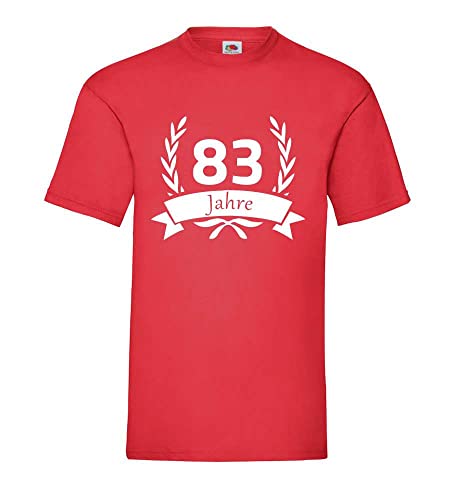 T-shirt 83 ans pour homme à couronne de laurier rouge XXXL pour vos fêtes