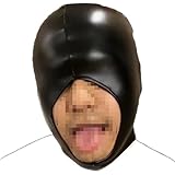 WENTPOL Kopfmaske Bondage SM Sex Spielzeug, BDSM-Latex-Maske, Fetisch-Kopfbedeckung Mit Mundöffnung Für Dunkle Spiele