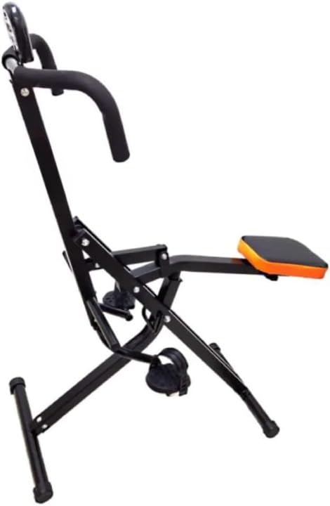 Panca Multifunzione Total Body Crunch con Display LCD, Allenamento Completo per Pettorali Glutei Addominali Gambe, Ripiegabile, Struttura in Acciaio, 120kg Capacità
