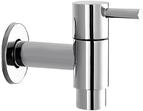 Grifo Montado En La Pared G1/2, Grifo De Agua Para Lavabo De Cascada Fria Individual Accesorio De Bano Oro Rosa 92006564