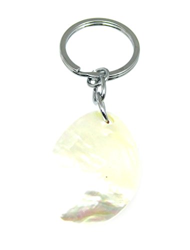 Preisvergleich Produktbild Amaryllis Schlüsselanhänger Perlmutt weiß 3-4 cm