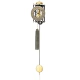  AMS 301 Reloj de pared mecánico de hierro forjado antiguo con campana, números romanos, diseño retro