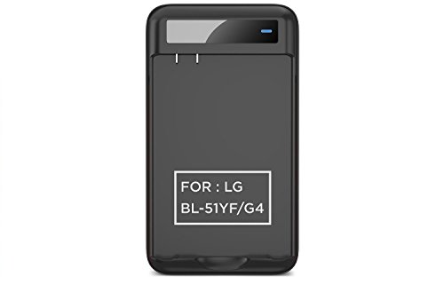 PowerBear LG G4 Battery Charger (Battery Not Included) Intelligent External Battery Charger Cradle for LG G4 Batteries with Built-in USB Port and Foldable Plug - Black PowerBear LG G4 Battery Charger (Battery Not Included) Intelligent External Battery Charger Cradle for LG G4 Batteries with Built-in USB Port and Foldable Plug - Black