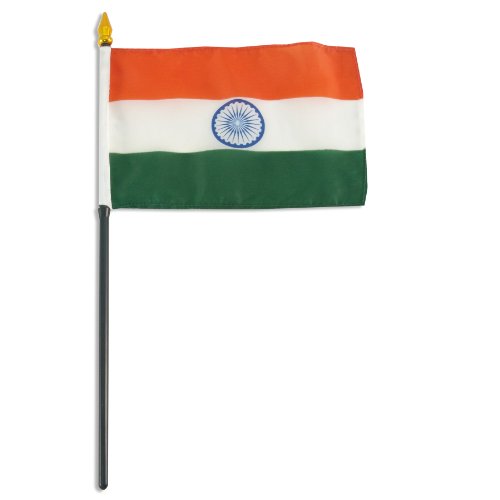 Online Stores India Flag 4 x 6 inch - 3 PK