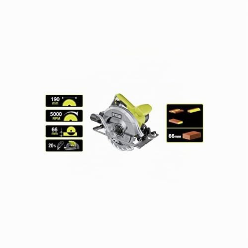 Pack RYOBI Scie circulaire RCS1400-G - 1400W - 66mm - lame CSB190A1-190mm - 24 dents