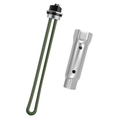 ATEEfaee 2026 Upgraded 520900 RV Water Heater Element for Suburban RV SW Series Electric Water Heater, 120V 1440W, Screw-in, Replacement 520789 232794, with 1-1/2' & 1-1/16' Wrench Socket