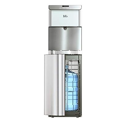Brio Moderna Bottom Load Water Cooler Dispenser - Tri-Temp, Adjustable Temperature, Self-Cleaning, Touch Dispense, Child Safety Lock, Holds 3 or 5 Gallon Bottles, Digital Display and LED Light