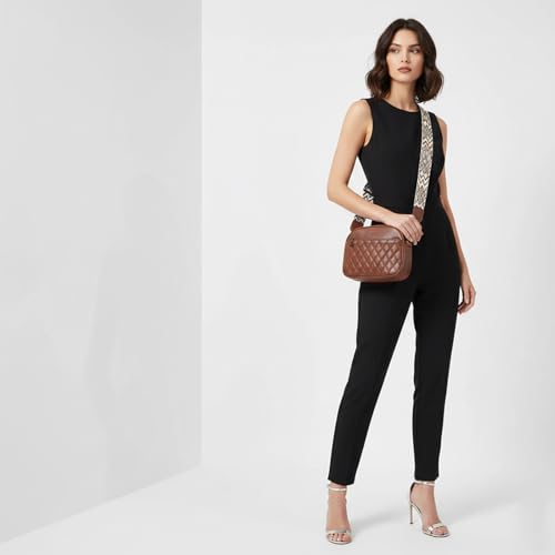 Image of TANTOMI Crossbody Purses for Women Leather Purse Shoulder Handbags with Wide Strap, Small Crossbody Bags for Women Travel
