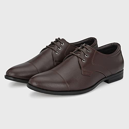 Image of Centrino Mens Formal Shoe |Elegant Lace Up Derby for Business & Casual Wear | Premium Craftsmanship for a Stylish & Sophisticated Look | Cushioned Insole for All-Day Comfort & Support (8685)