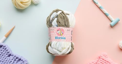 Image of GANGA Knitting Yarn Thick Chunky Wool, Blankie White Mouse 400 GMS Best Used with Knitting Needles-NE Art-AAEG