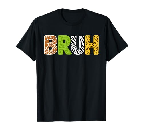 Funny Bruh Safari Animals Wildlife Jungle Zookeeper Boy Kids T-Shirt