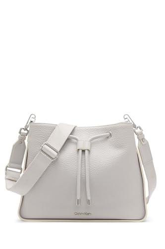 Amazon.ca: Calvin Klein Fay Drawstring Adjustable Hobo, Dove Grey, One Size