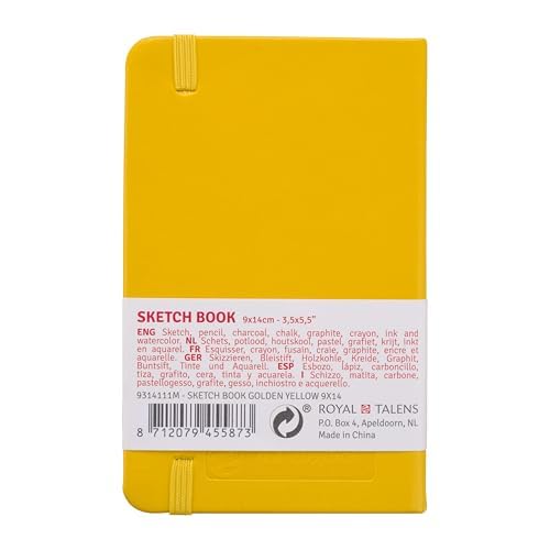 Image of Royal Talens T9314-111M 441769 Talens Art Creation Sketchbook Drawing Notebook 3.5 x 5.5 inches (9 x 14 cm), Golden Yellow