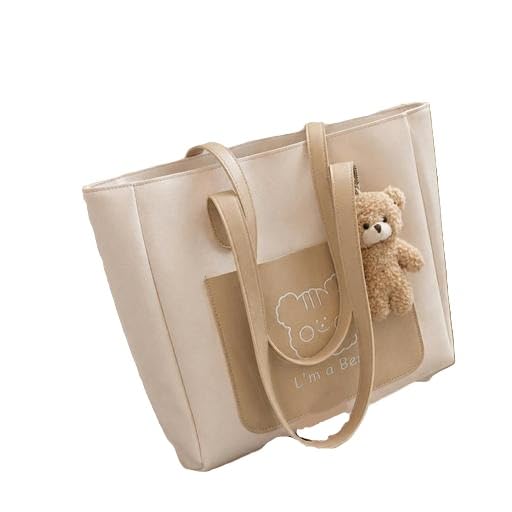 vitach Self Design Handbag for Women Ladies Casual Office Travel Shopping Shoulder Carry Bag For Daily Use Beige-picture-23