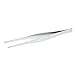 Aexit Stainless Steel Hand Tools 3mm Width Square Polished Tip Straight Tweezers Industrial Tweezers 200mm Length